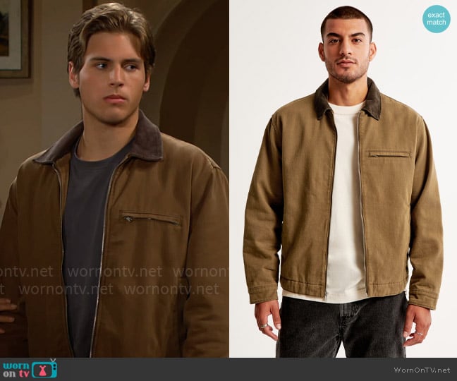 Abercrombie Workwear Lined Jacket worn by Will Spencer (Crew Morrow) on The Bold and the Beautiful