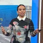 Adelle's black floral collared dress on Today