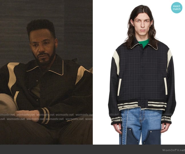 Ader Error Black Tedd Jacket worn by Lewis Stewart (McKinley Freeman) on Reasonable Doubt