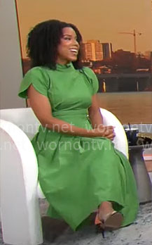 Adriana Diaz's green midi dress on CBS Mornings