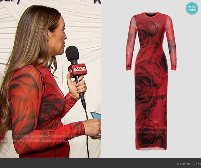 AFRM Didi Dress worn by Emily Orozco on Access Hollywood