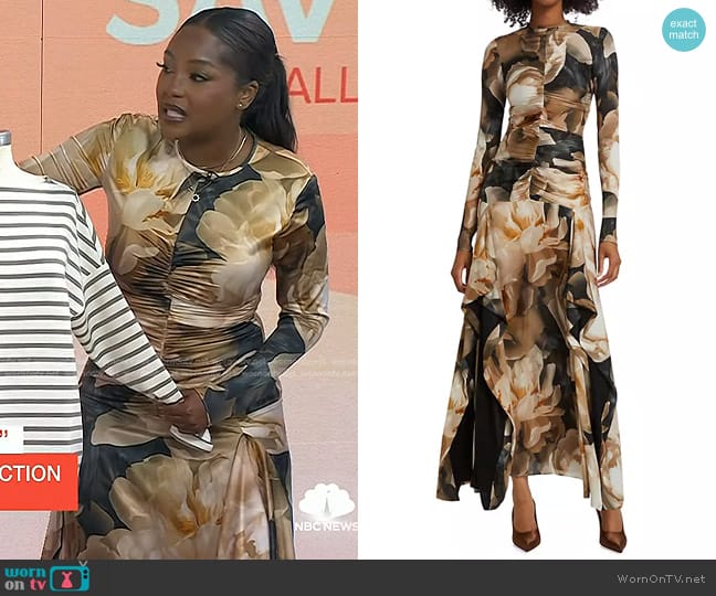 Aknvas Houston Dress in Floral worn by Makho Ndlovu on Today