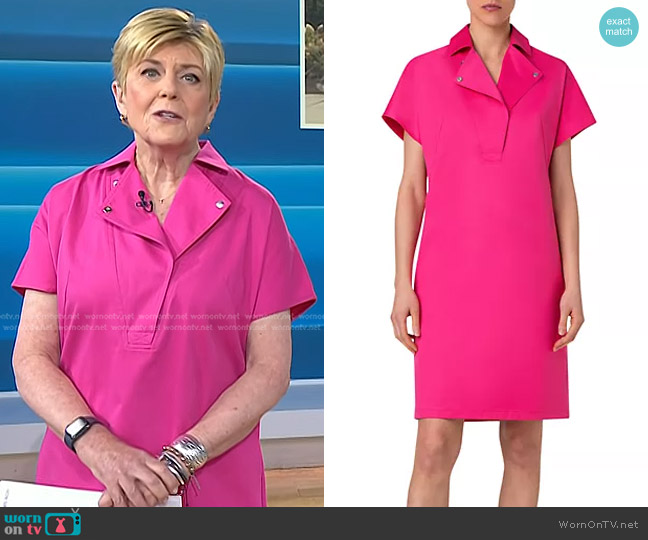 Akris Punto Stretch Cotton Gabardine Knee-Length Dress worn by Anne Thompson on Today