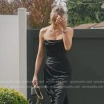 Alanna’s black strapless dress on Selling Sunset