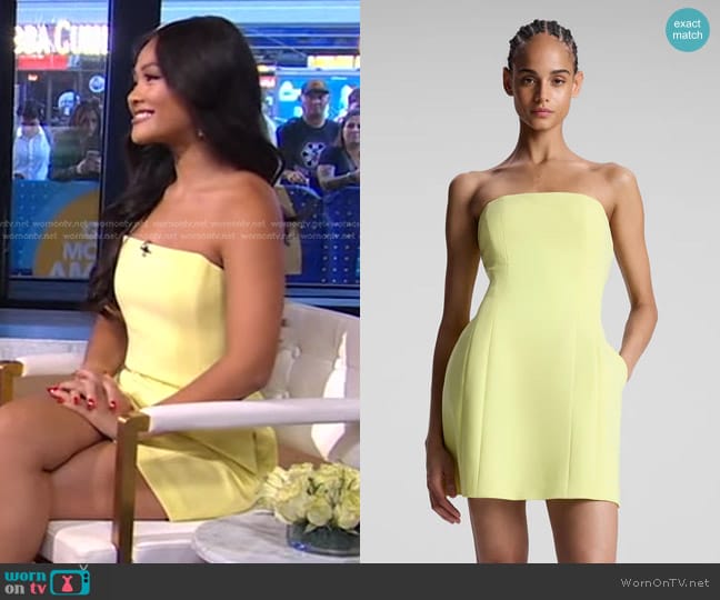 A.L.C. Elsie Dress in Citrine worn by Jenn Tran on Good Morning America