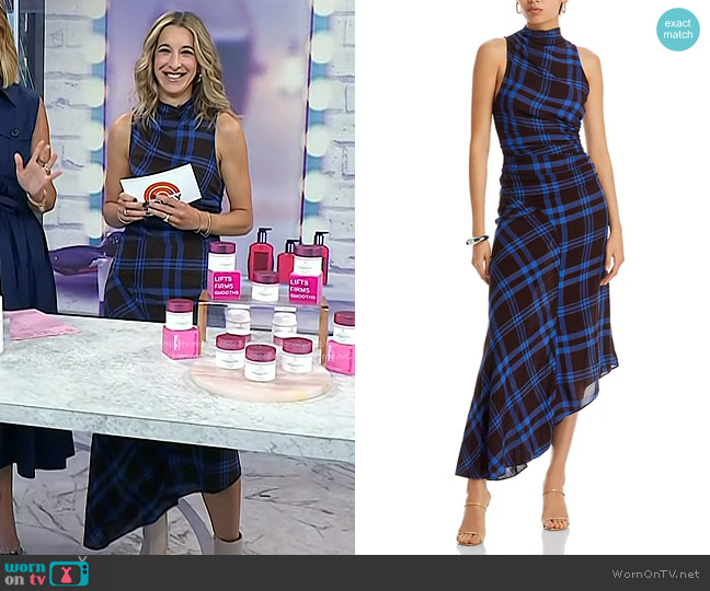 A.L.C. Iggy Asymmetric Mock Neck Dress worn by Andrea Lavinthal on Today