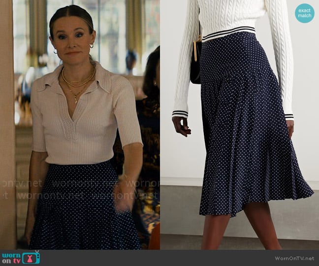 Joanne’s polka dot pleated skirt on Nobody Wants This