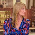 Alexandra Reeve Givens’s blue printed wrap dress on The View