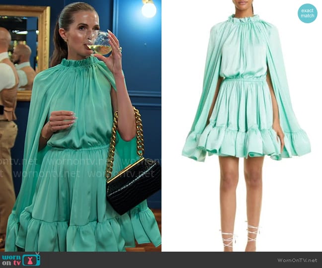 Alexis Lynda Dress in French Green worn by Jessica Markowski on Owning Manhattan