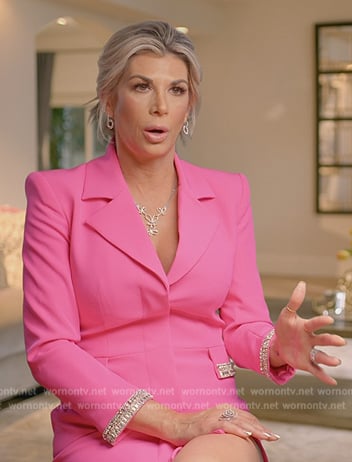 Alexis's pink confessional dress on The Real Housewives of Orange County