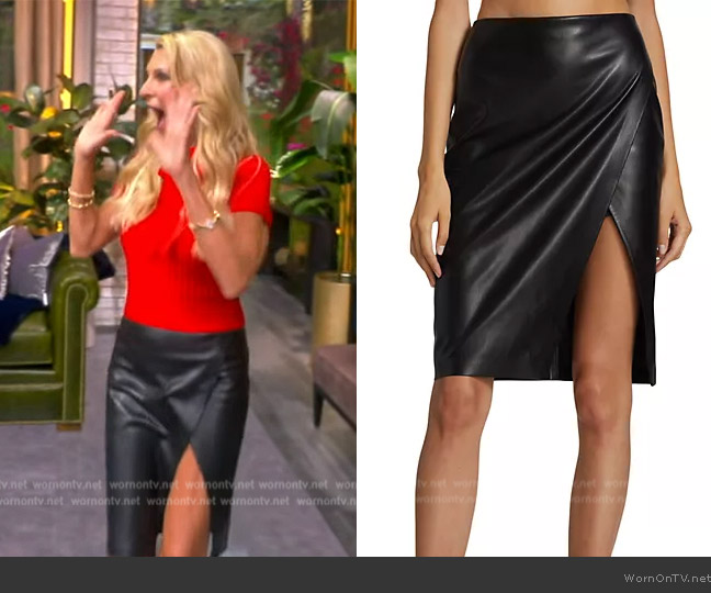 Alice + Olivia Siobhan Faux Wrap Pencil Skirt worn by Joan Vasso on The View