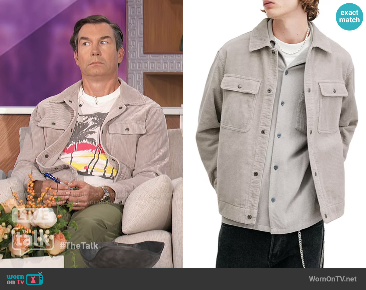 All Saints Castleford Corduroy Shirt worn by Jerry O'Connell on The Talk