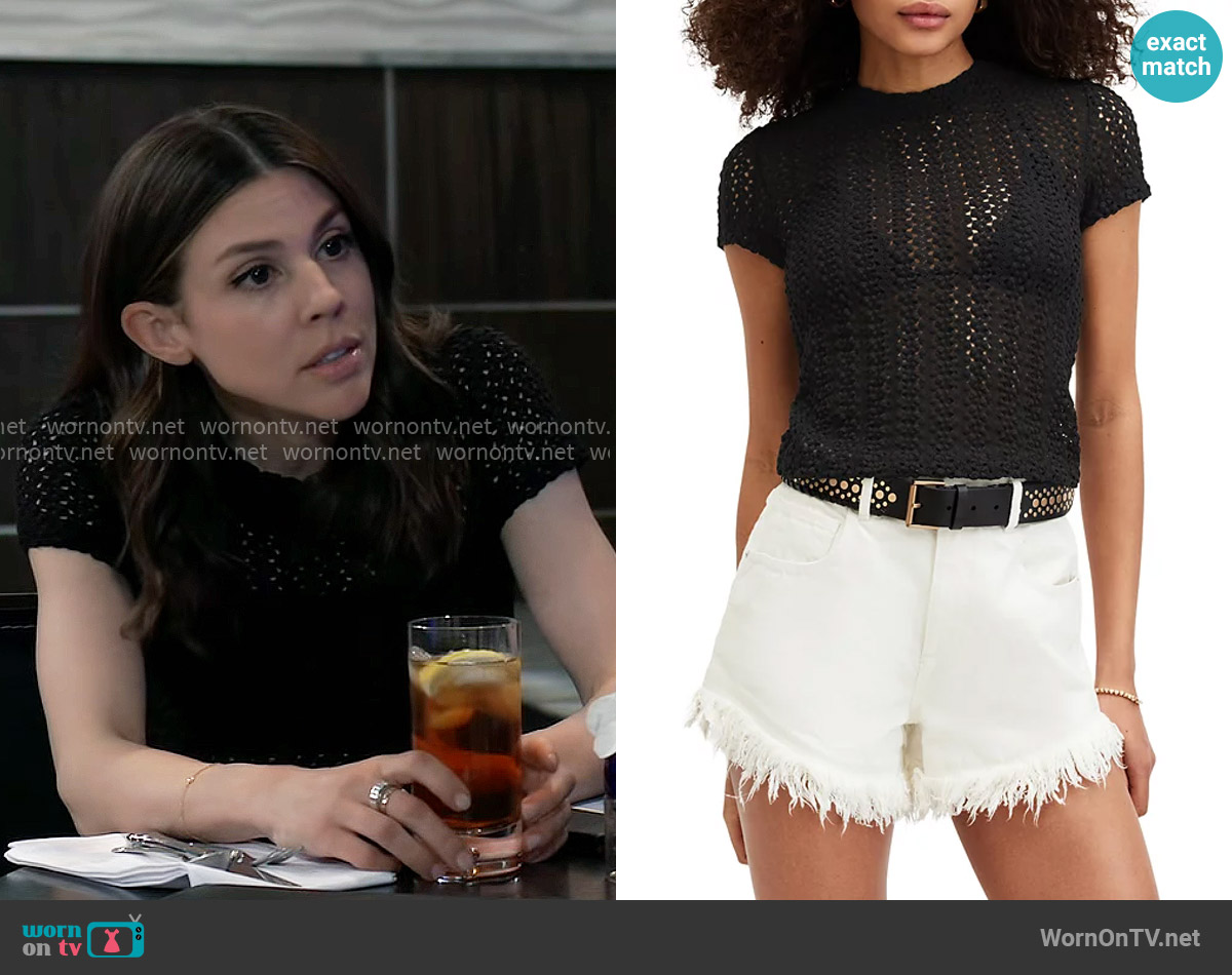 All Saints Karma Stevie Tee worn by Kristina Corinthos-Davis (Kate Mansi) on General Hospital