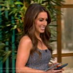 Alyssa’s gray sleeveless textured dress on The View