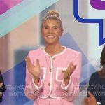 Amanda’s pink tweed jacket and shorts on The Talk