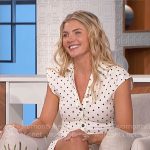 Amanda’s polka dot button front dress on The Talk