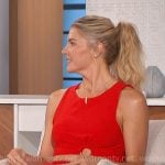 Amanda’s red ring cutout midi dress on The Talk