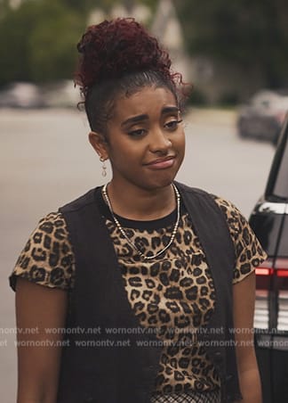 Amira’s leopard print tee on Bel-Air