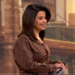 Ana’s brown belted shirtdress on The View