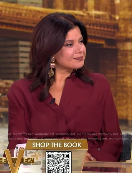 Ana’s burgundy blouse on The View