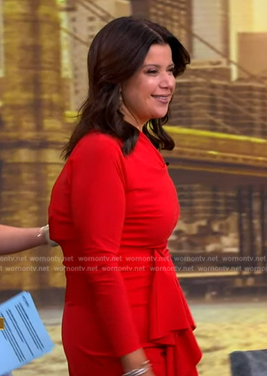 Ana's red ruffle dress on The View