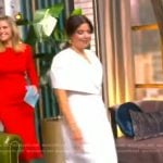 Ana’s white cape midi dress on The View