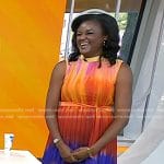 Dr. Angela Lamb’s multicolor ombre pleated dress on Today