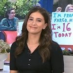 Angie Lassman’s black polo dress on Today