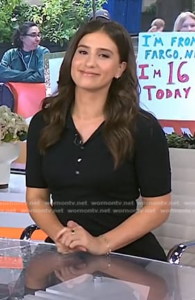 Angie Lassman's black polo dress on Today