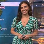 Angie Lassman’s green geometric dress on NBC News