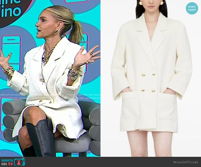 Anine Bing Katharine Dress in Ivory worn by Caroline Baudino on Today