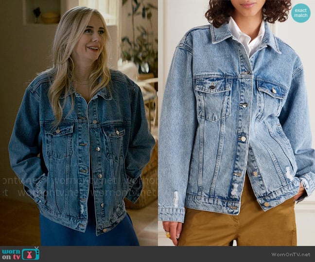 Morgan’s oversized denim jacket on Nobody Wants This