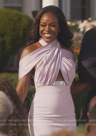 Annie's purple cross neck dress on Bel-Air