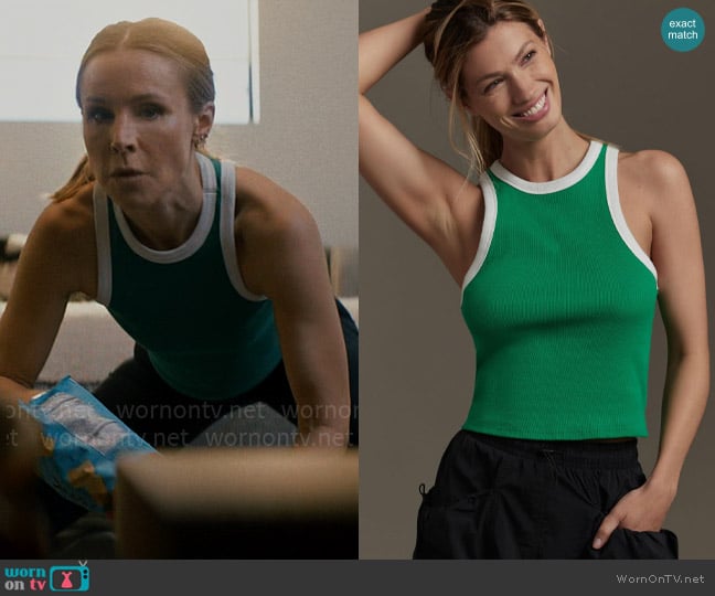 Maeve Sleeveless Cropped Racerback Edition by Maeve at Anthropologie The Blair Baby Tee worn by Joanne (Kristen Bell) on Nobody Wants This