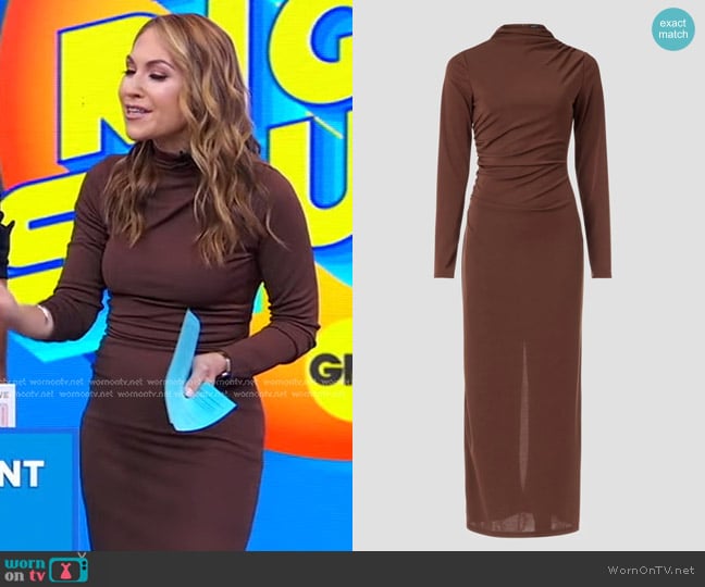 Area Stars Strom Ruched Dress worn by Lori Bergamotto on Good Morning America