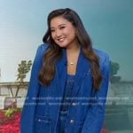 Ashley Park’s denim blazer and flared jeans on Good Morning America