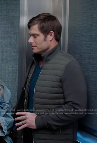 Atticus’s grey quilted jacket on Greys Anatomy
