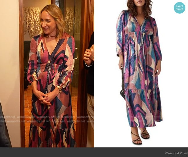 Ba&sh Wina V Neck Maxi Dress worn by Lauren Iannotti on The Drew Barrymore Show