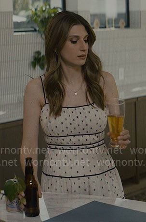 Rebecca's white dotted dress on Nobody Wants This