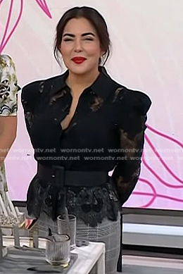 Bobbie's black lace blouse on Today