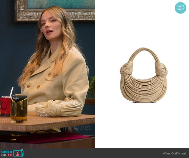 Bottega Veneta Double Knot Spaghetti Bag worn by Alanna Gold on Selling Sunset