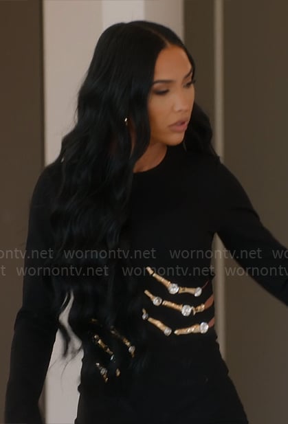 Bre's black claw dress on Selling Sunset