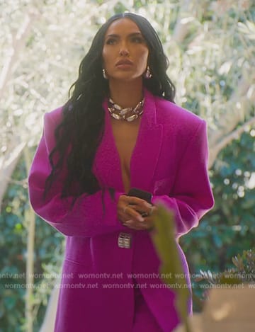 Bre's purple oversized blazer on Selling Sunset