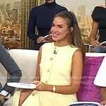 Brynn Whitfield’s yellow embellished button top and skirt on Today