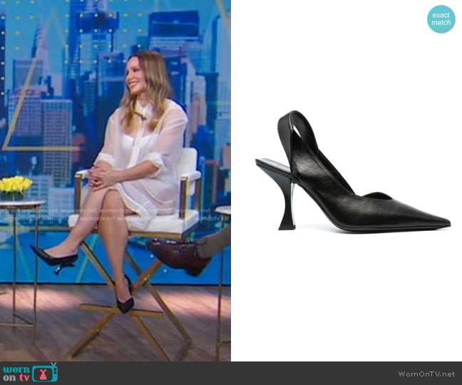 By Far Yasha Twist-detail Pumps worn by Kristen Bell on Good Morning America