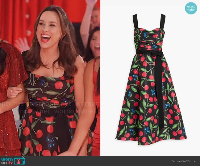 Lacey Chabert’s cherry print dress on Celebrations with Lacey Chabert