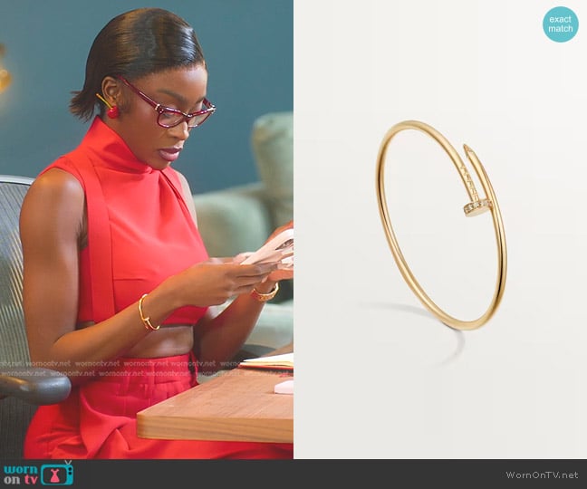 Cartier Juste un Clou bracele in Yellow Gold worn by Chelsea Lazkani on Selling Sunset