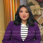 Nancy Chen’s purple blazer on CBS Mornings