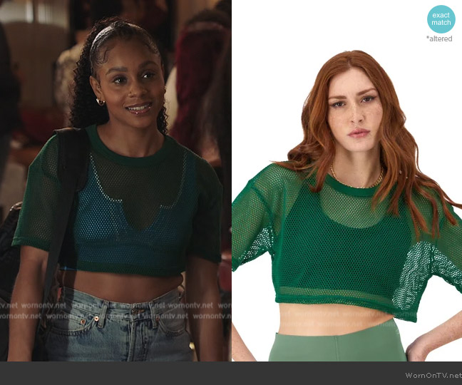 Champion Mesh Shirt worn by Simone (Geffri Hightower) on All American Homecoming