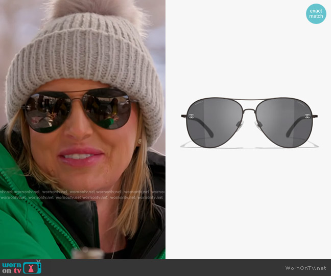 Chanel Pilot Sunglasses worn by Whitney Rose on The Real Housewives of Salt Lake City